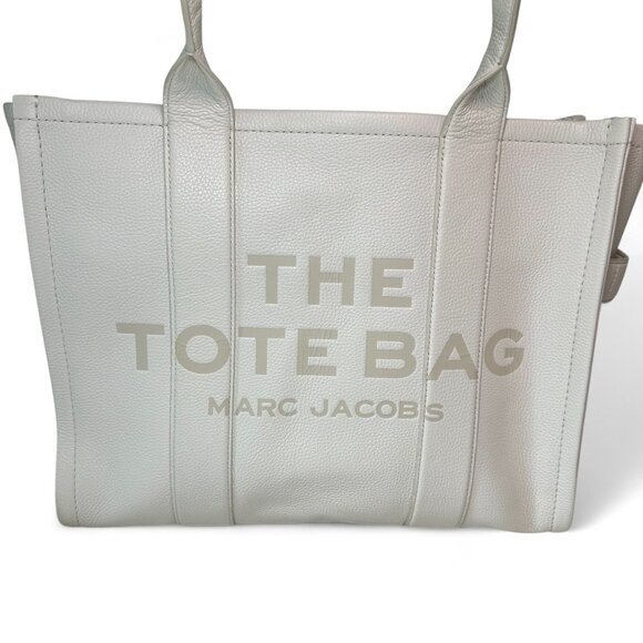 Marc Jacobs The Leather Large Tote Bag - Cream/White (Like New) - Picture 2 of 14